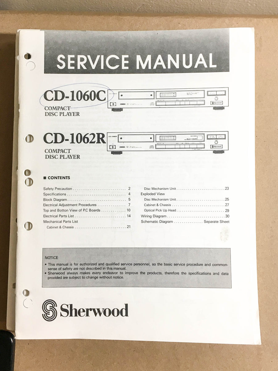 Service manual cd player